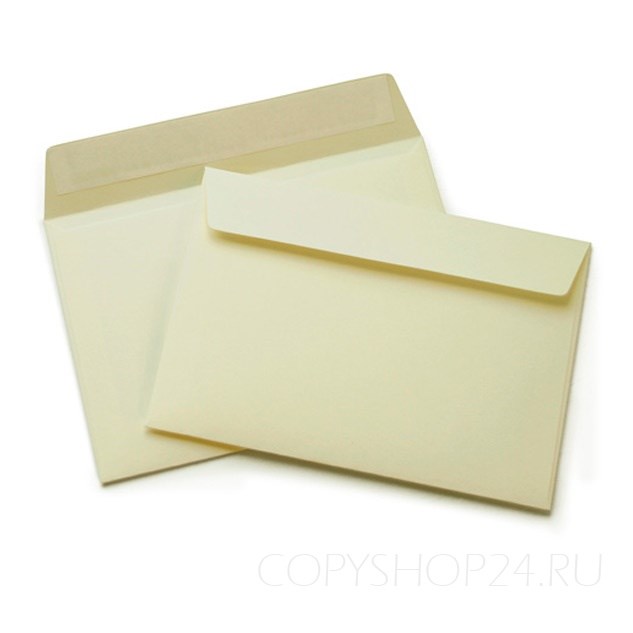 Кремовый конверт С6 114х162 мм бумага 120 гр - фото 4547