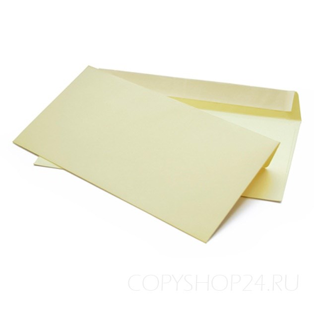 Кремовый конверт С65 114х229 мм бумага 120 гр - фото 4552