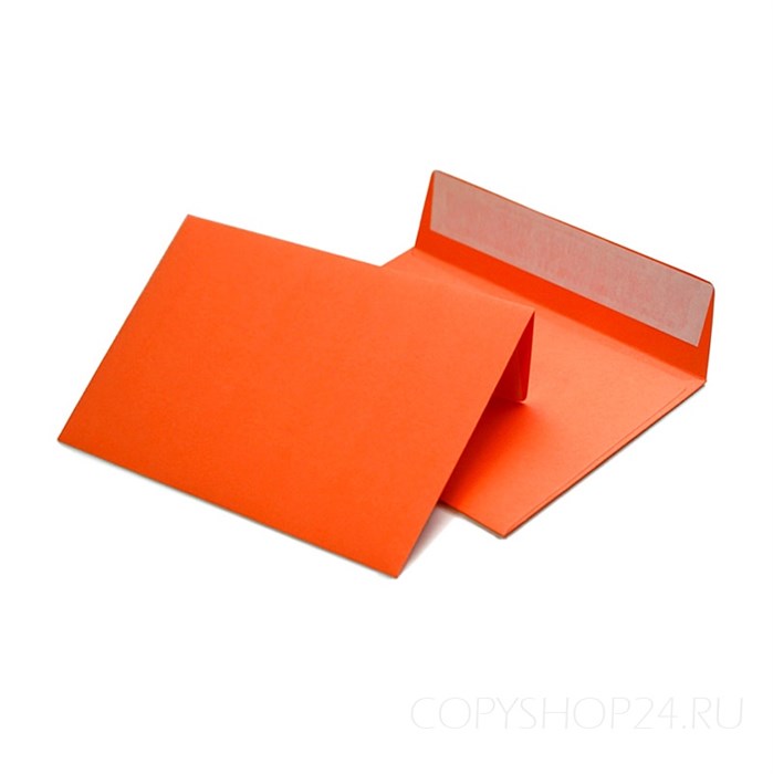 Оранжевый конверт С6 114х162 мм бумага 120 гр - фото 4571