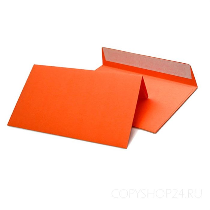 Оранжевый конверт С65 114х229 мм бумага 120 - фото 4575