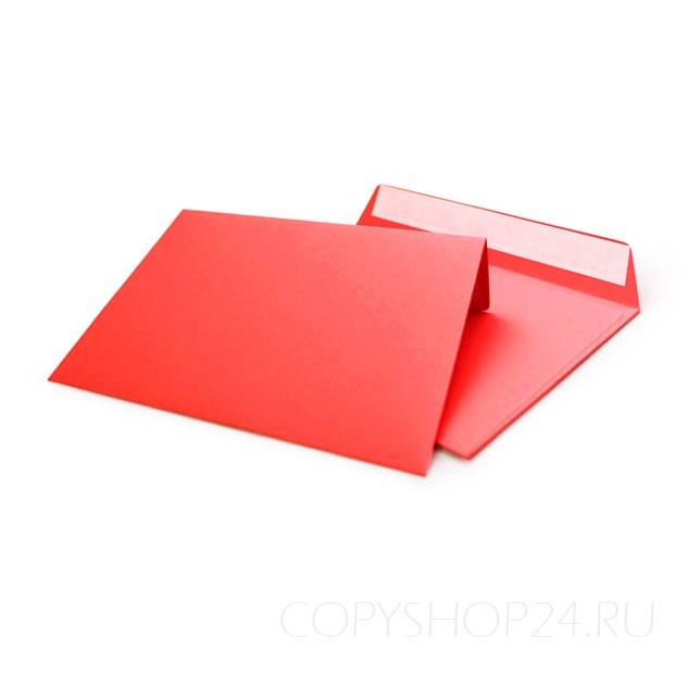 Красный конверт С4 229х324 мм бумага 120 гр - фото 4614