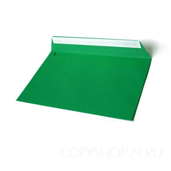 Темно-зеленый конверт С5 162х229 мм бумага 120 гр - фото 4652