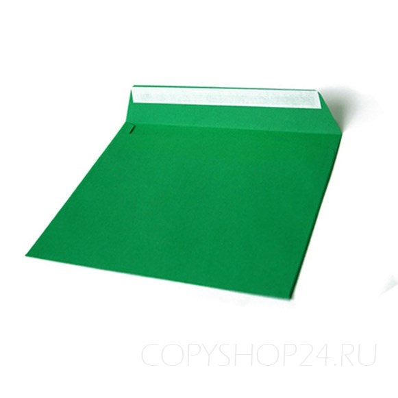 Зеленый квадратный конверт 160х160 мм бумага 120 гр - фото 4661