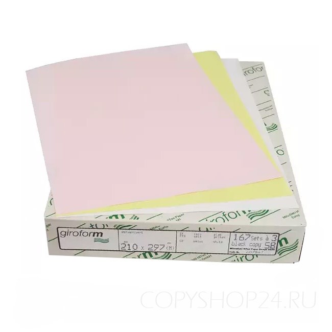 Бумага для самокопирующих бланков Giroform розового цвета А3+ 430х305 мм (500 листов) Верхний слой - фото 6114