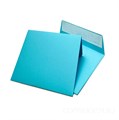 Голубой квадратный конверт 160х160 мм бумага 120 гр - фото 4637